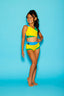 Cross My Heart Bra Top - Yellow/Green/Turquoise - Ships 06/06