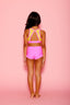 Ari Lace Bra Top - Sunshine Yellow Cyclone Lace/Neon Pink - Ready To Ship - Sale