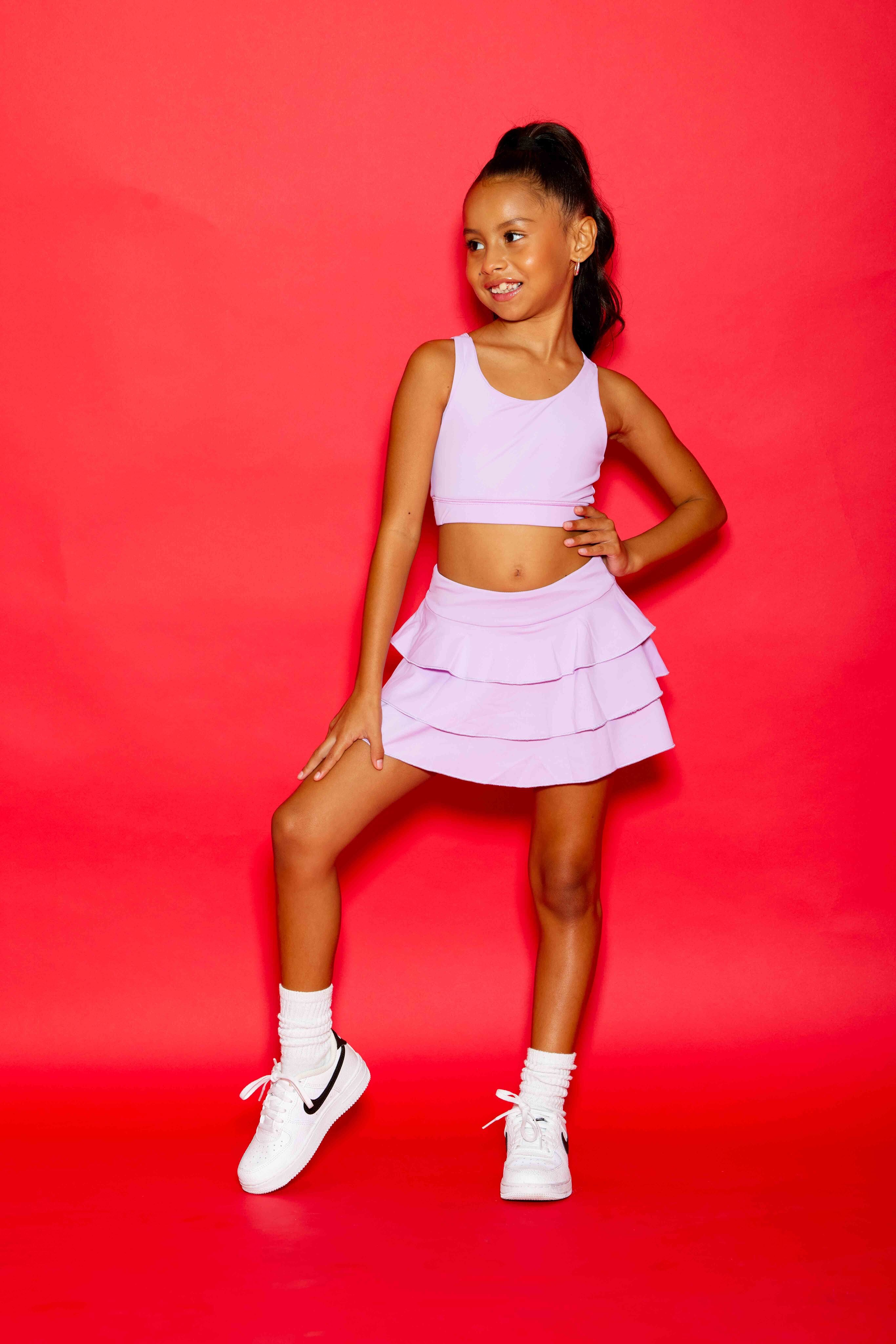 Sweetie Pie Ruffle Skort - Lilac - Sparkle Plum Exclusive - Ready to Ship