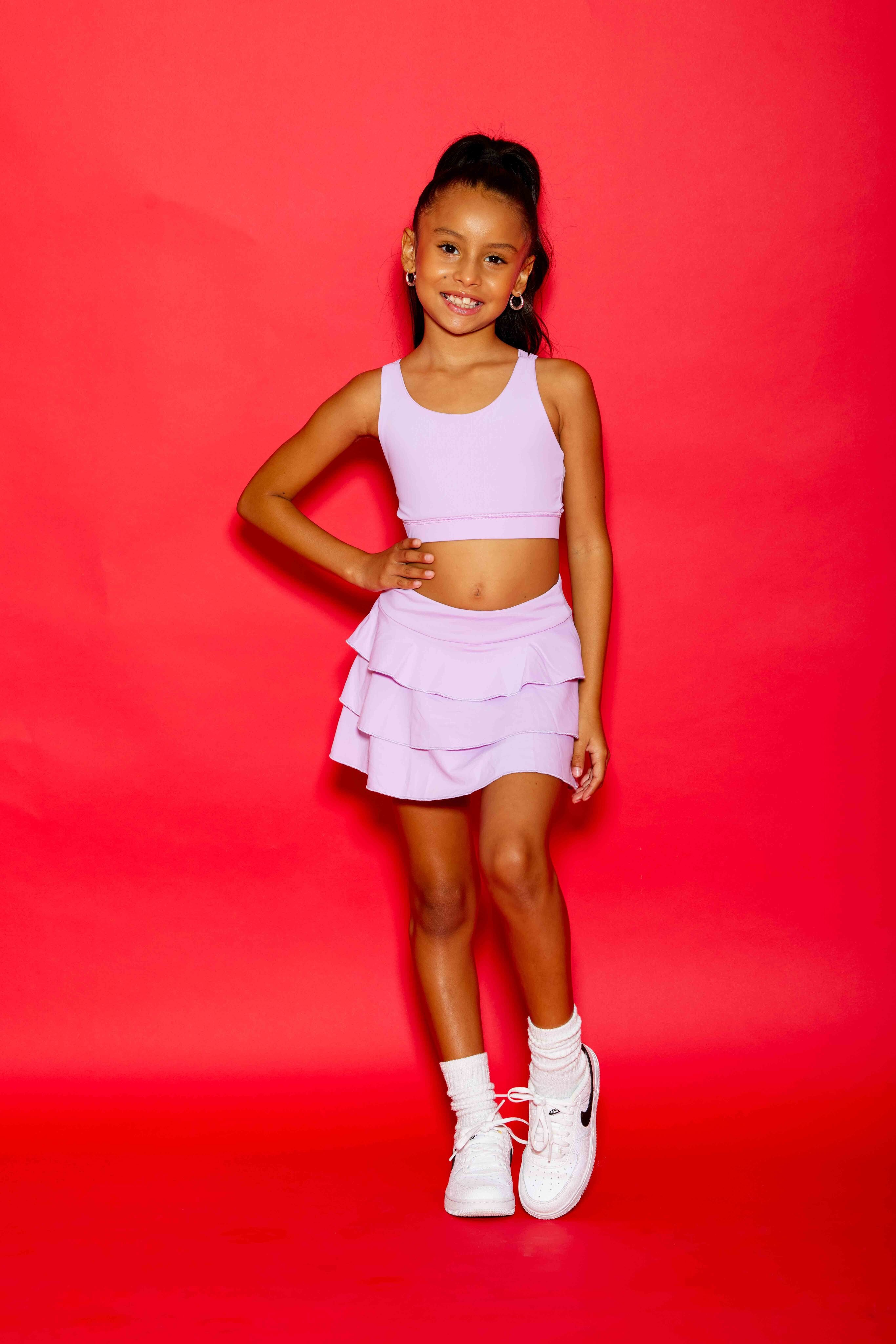 Sweetie Pie Ruffle Skort - Lilac - Sparkle Plum Exclusive - Ready to Ship