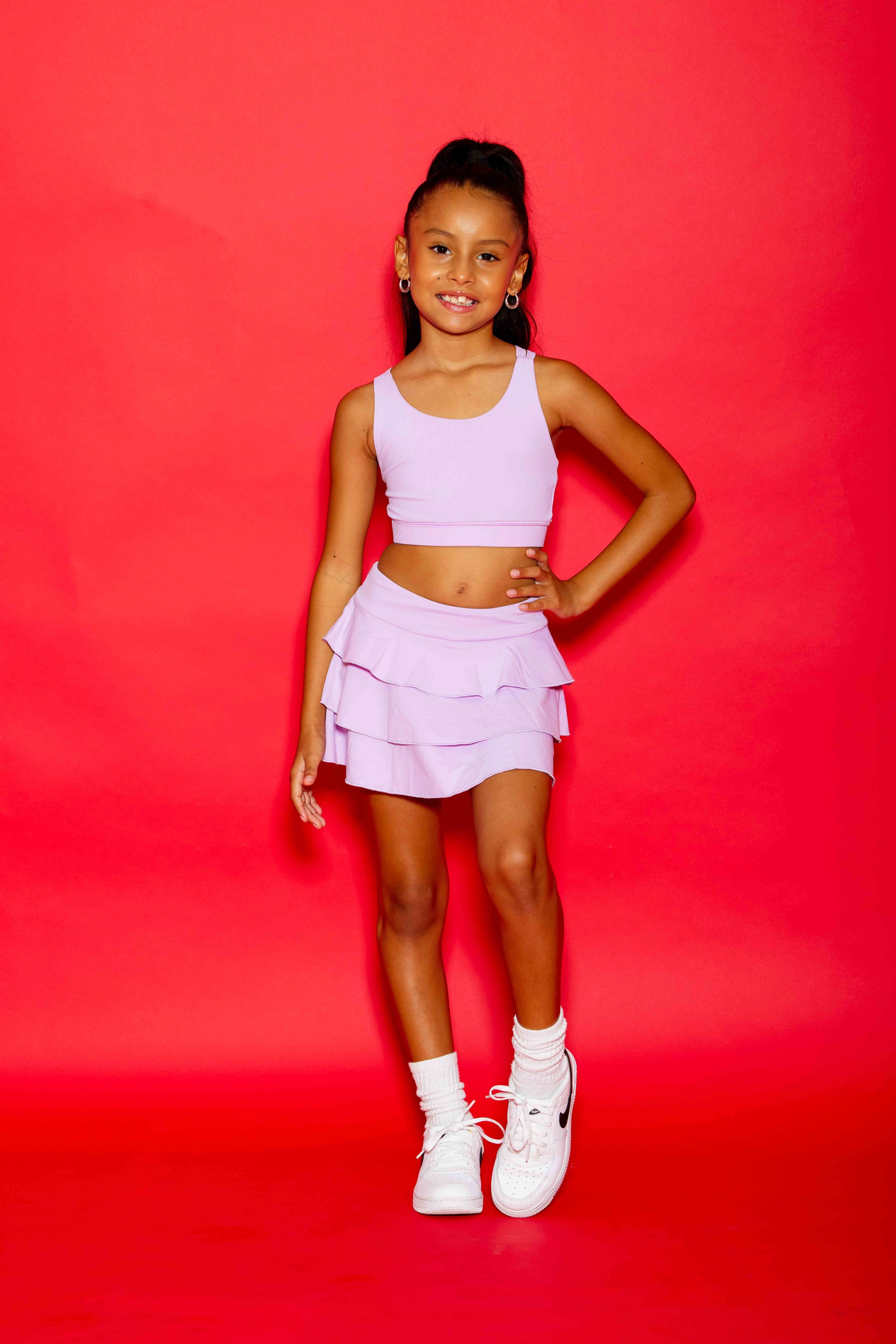 Sweetie Pie Ruffle Skort - Lilac - Sparkle Plum Exclusive - Ready to Ship