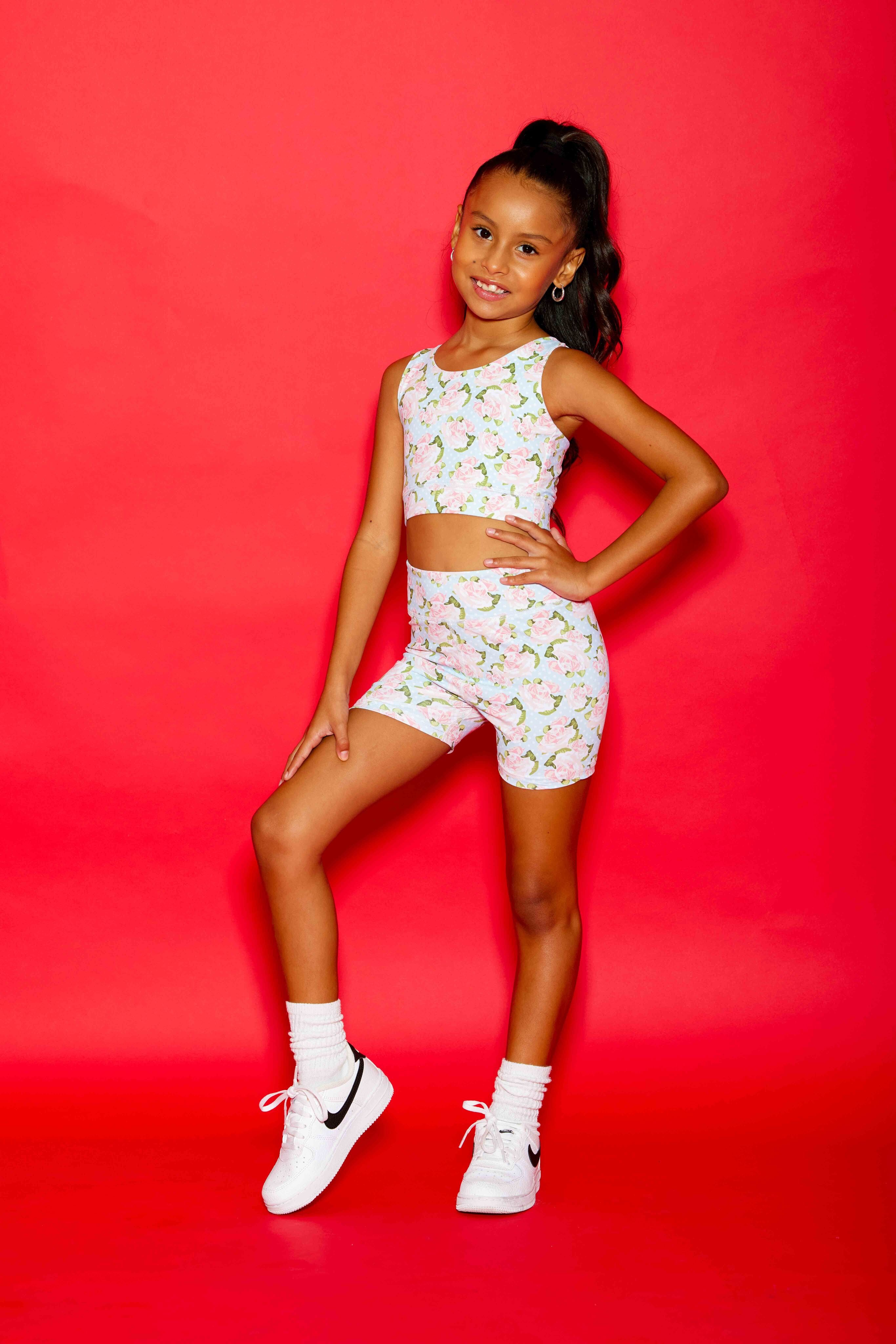 Darling Short - Princess Floral - Sparkle Plum Exclusive - Ready to Ship