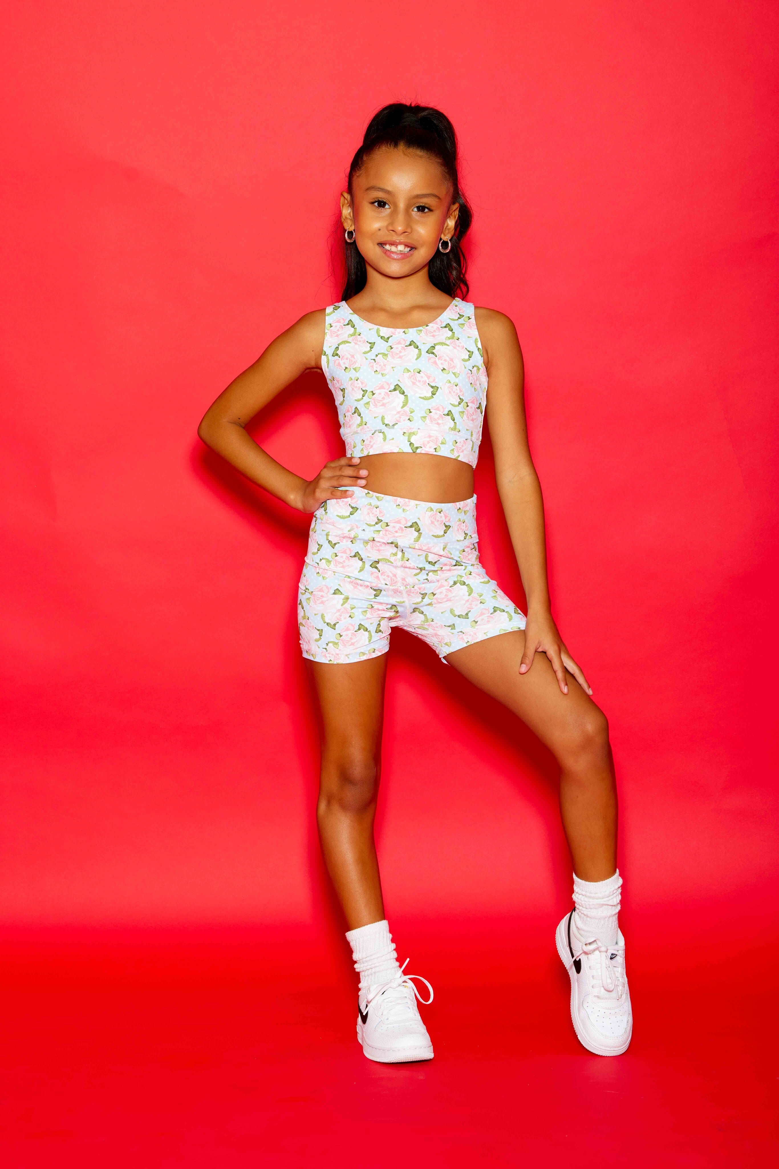 Darling Short - Princess Floral - Sparkle Plum Exclusive - Ready to Ship