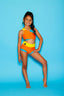 Cross My Heart Bra Top - Orange Shine/Jade/Yellow - Ships 06/06