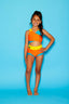 Cross My Heart Bra Top - Orange Shine/Jade/Yellow - Ready To Ship