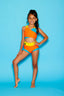 Cross My Heart Bra Top - Orange Shine/Jade/Yellow - Ships 06/06