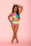 New Girl On The Block Brief - Turquoise/Neon Green/Neon Pink - Ready To Ship