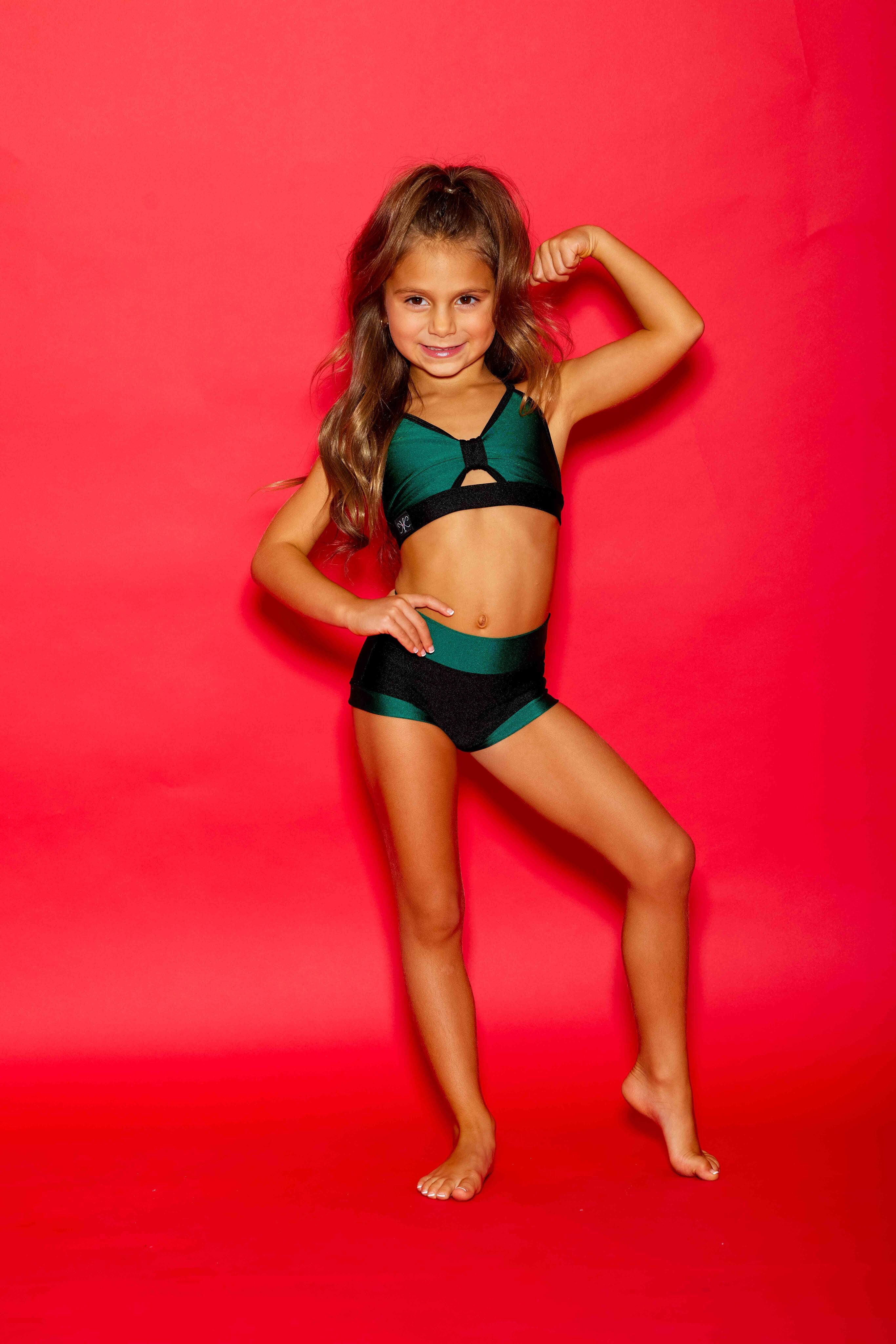 Glow Up! VIP Brief - Forest Green Shiny/Black - Ready To Ship