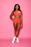 Never Better Bra Top - Neon Coral/Cherry Blossom - Ready To Ship