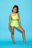 Win Win Bra Top - Chartreuse Shiny - Ready To Ship