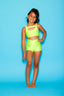 Win Win Bra Top - Chartreuse Shiny - Ready To Ship