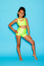 Win Win Bra Top - Chartreuse Shiny - Ready To Ship