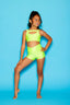 Win Win Bra Top - Chartreuse Shiny - Ready To Ship