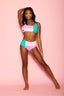 New Girl On The Block Bra Top - Bubblegum/Lilac/Dark Mint - Ready To Ship