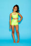Win Win Bra Top - Chartreuse Shiny - Ready To Ship