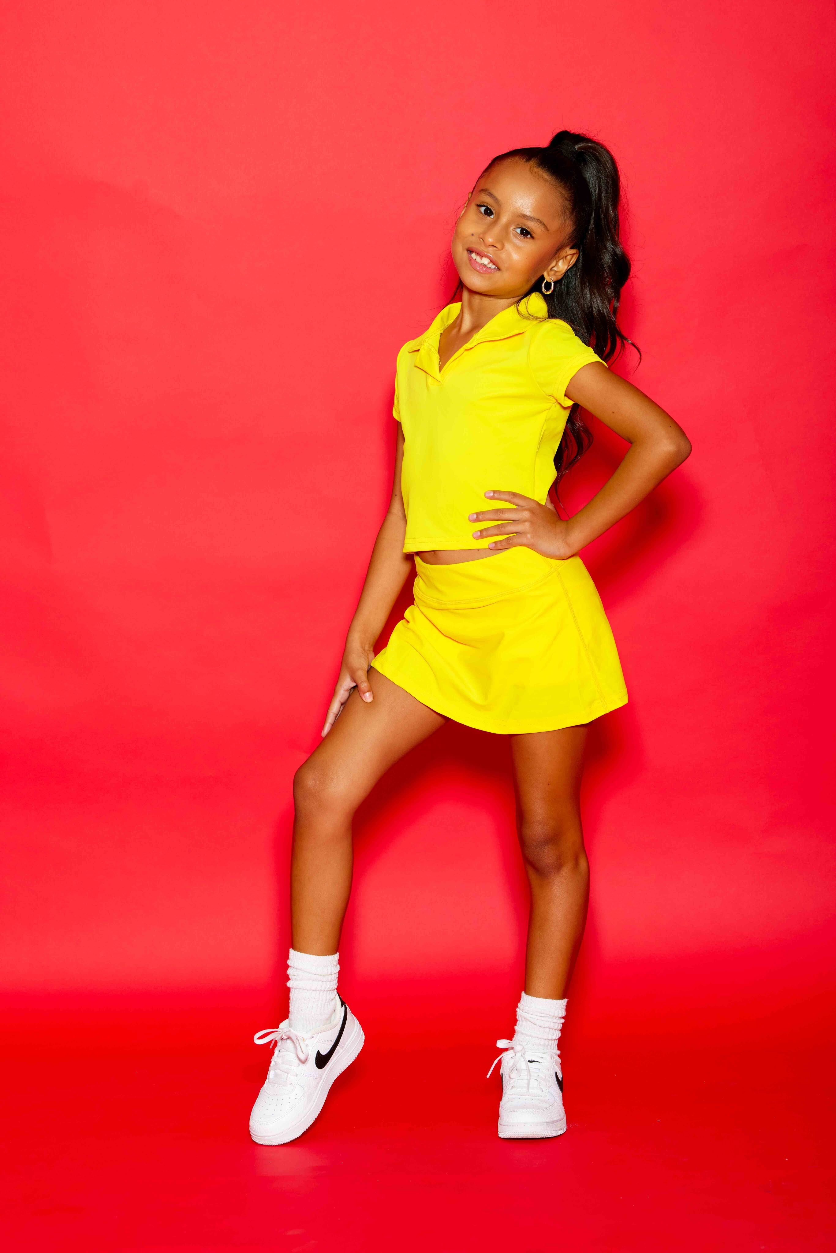 Sweet Pea Skort - Sunshine Yellow - Sparkle Plum Exclusive - Ready to Ship