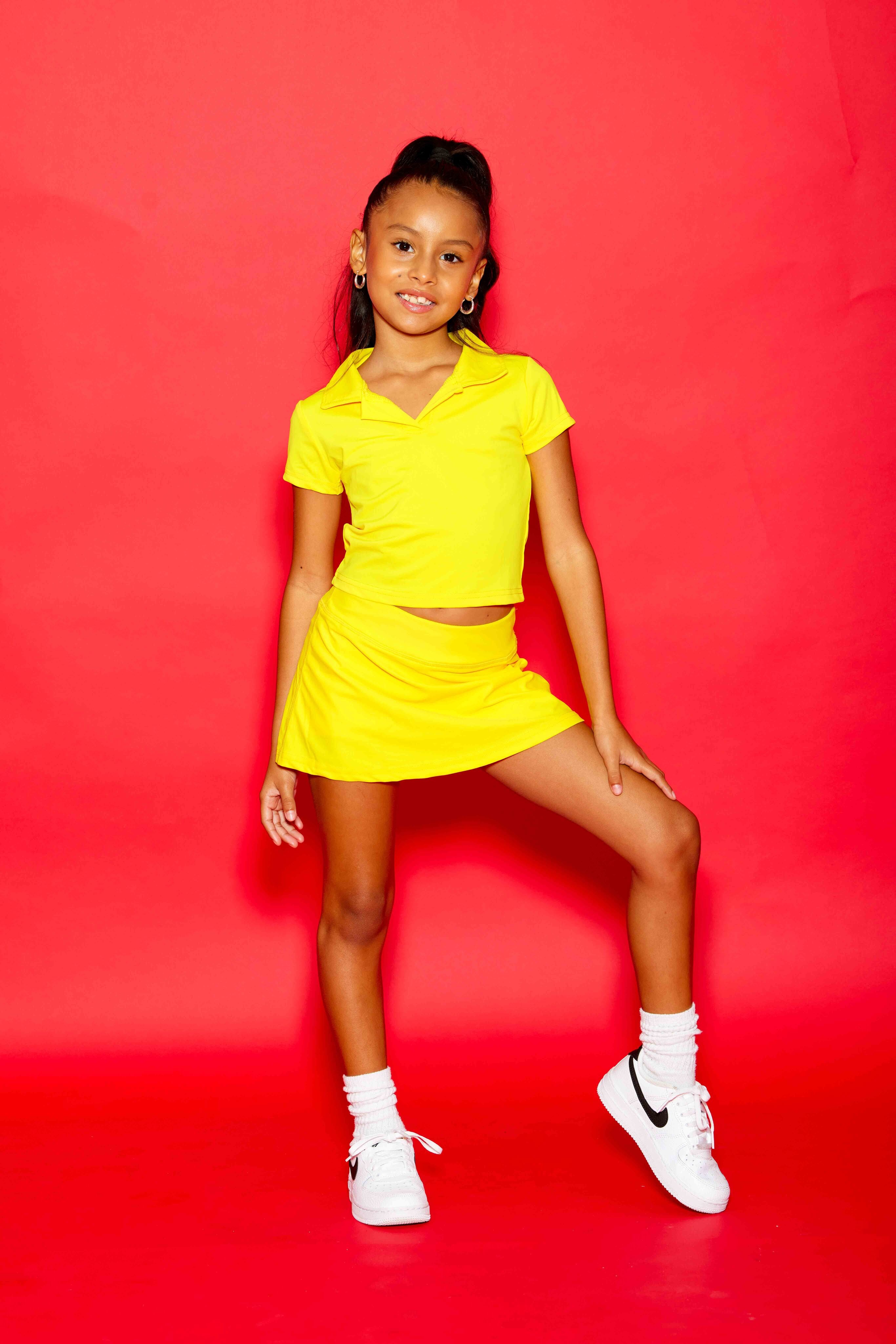 Sweet Pea Skort - Sunshine Yellow - Sparkle Plum Exclusive - Ready to Ship