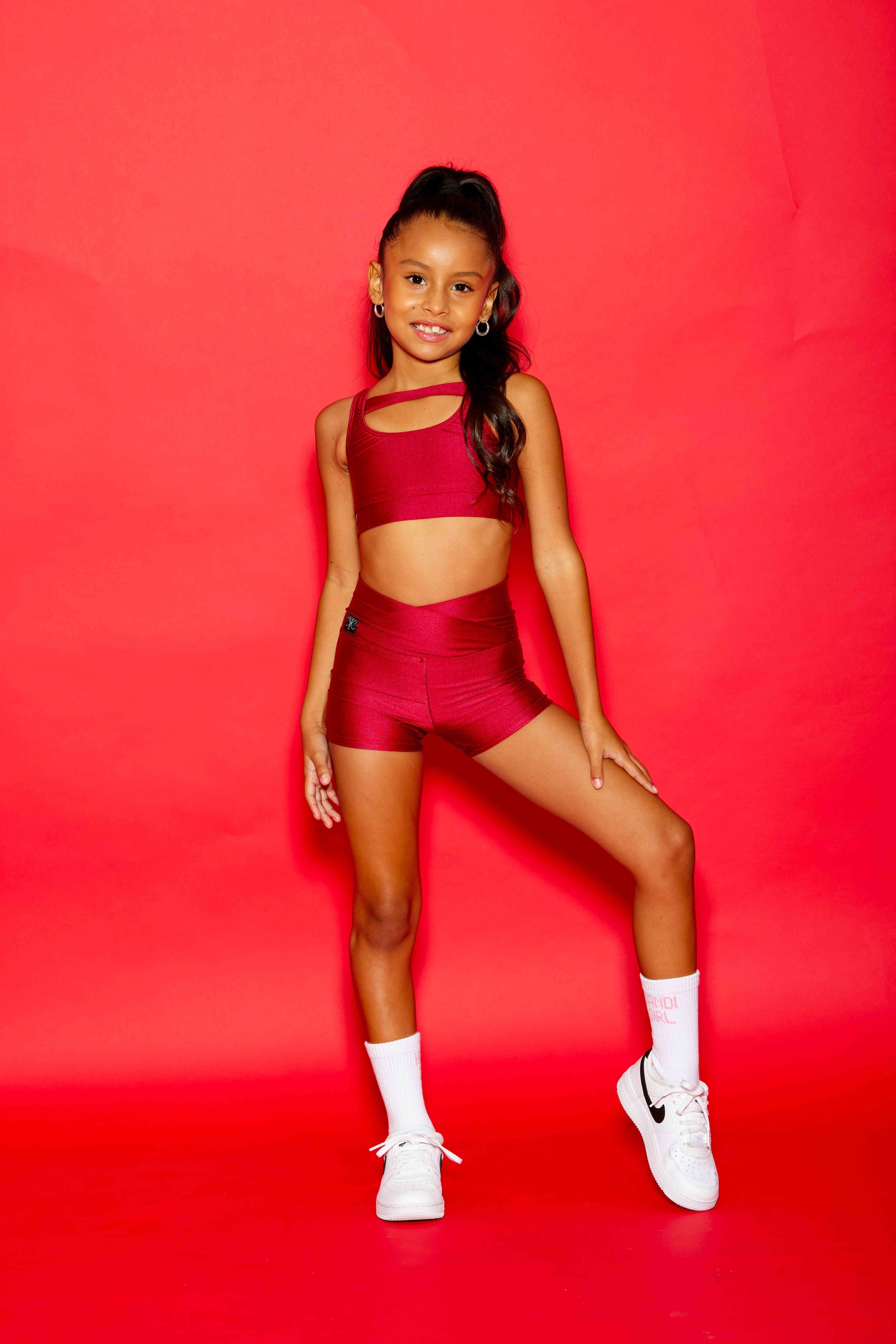 Win Win Bra Top - Maroon Shiny - Ready To Ship