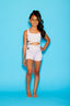 Side Hustle Bra Top - Baby Pink Heather - Ready To Ship