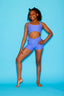 Side Hustle Bra Top - Violet Heather - Ready To Ship