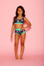 Zara Celebrity Short - Sugar Skulls/Dark Mint - Ready To Ship