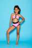Weekend Bra Top - Neon Pink/Black - Ready To Ship