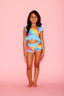 All Dolled Up Crop Top - Rainbow Hearts/Sky Blue - Ready To Ship