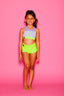 Ari Lace Bra Top - Lavender Cyclone Lace/Neon Green - Ready To Ship