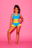 Lolita Bra Top - Turquoise/Yellow - Ready To Ship