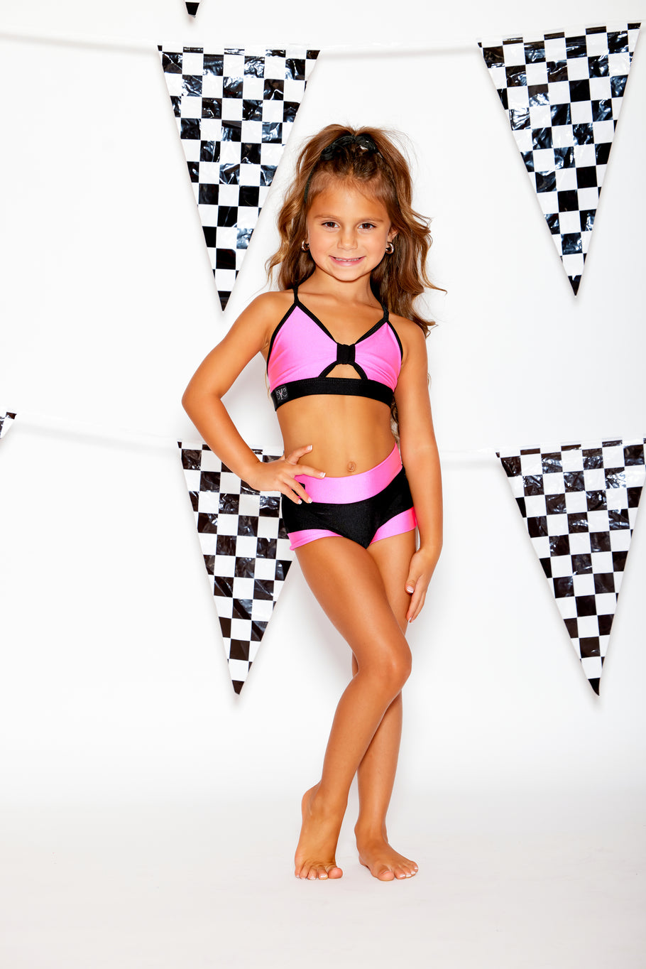 Glow Up! VIP Brief - Neon Pink Shiny/Black Shiny - Ready to Ship