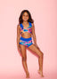 Count On Me Bra Top - Royal Blue/Tropic Neon - Ready To Ship