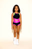 Criss Cross Bra Top - Black/Neon Pink/Lime - Ready to Ship