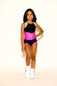 Criss Cross Bra Top - Black/Neon Pink/Lime - Ready to Ship