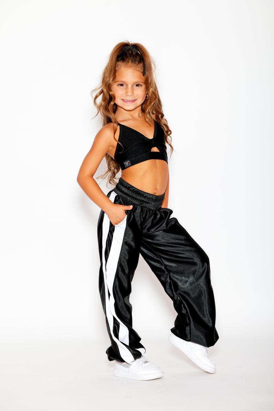 Gotta Dash Jogger - Black Shine/White - Ready to Ship