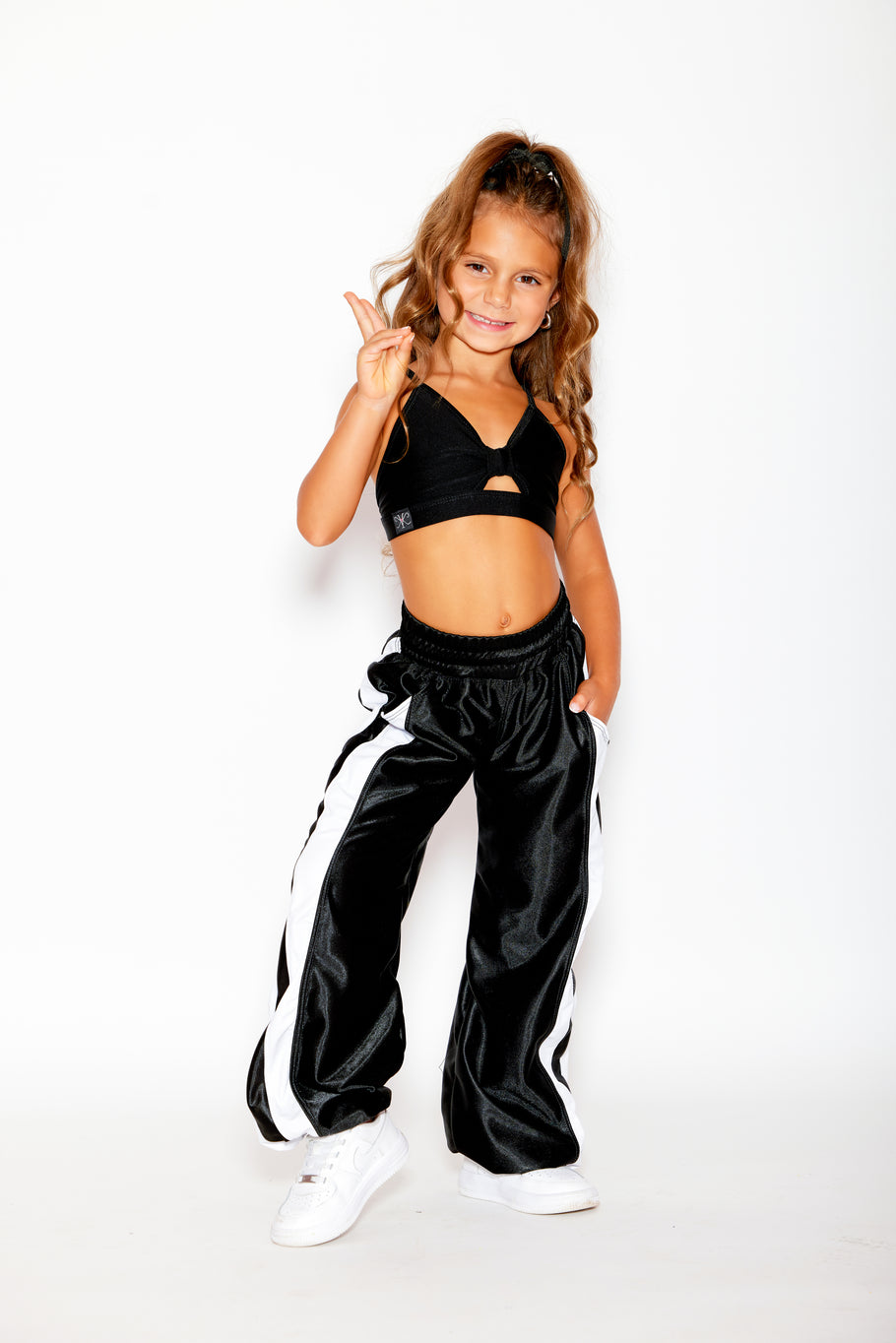 Gotta Dash Jogger - Black Shine/White - Ready to Ship