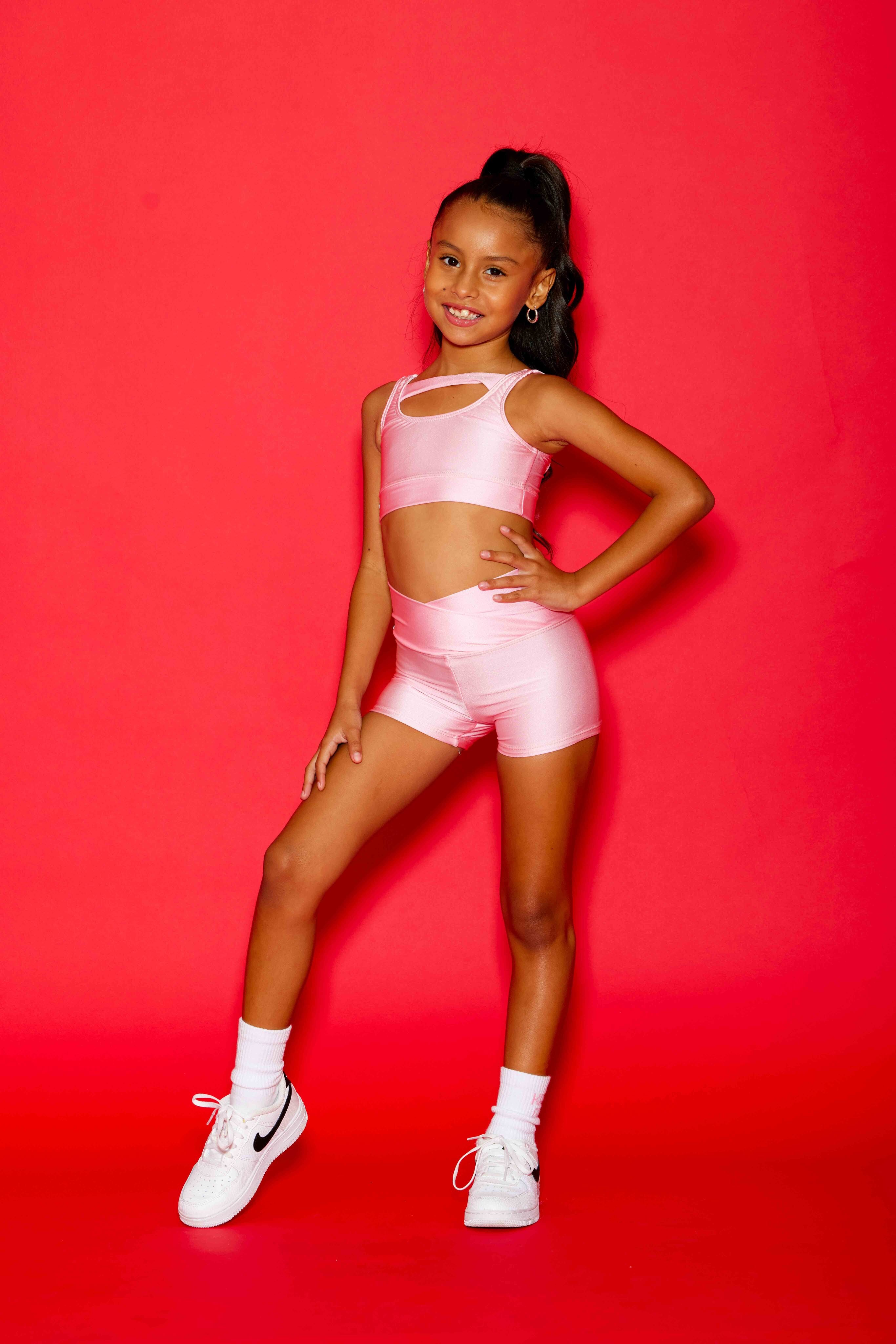 Win Win Bra Top - Light Pink Shiny - Ready To Ship