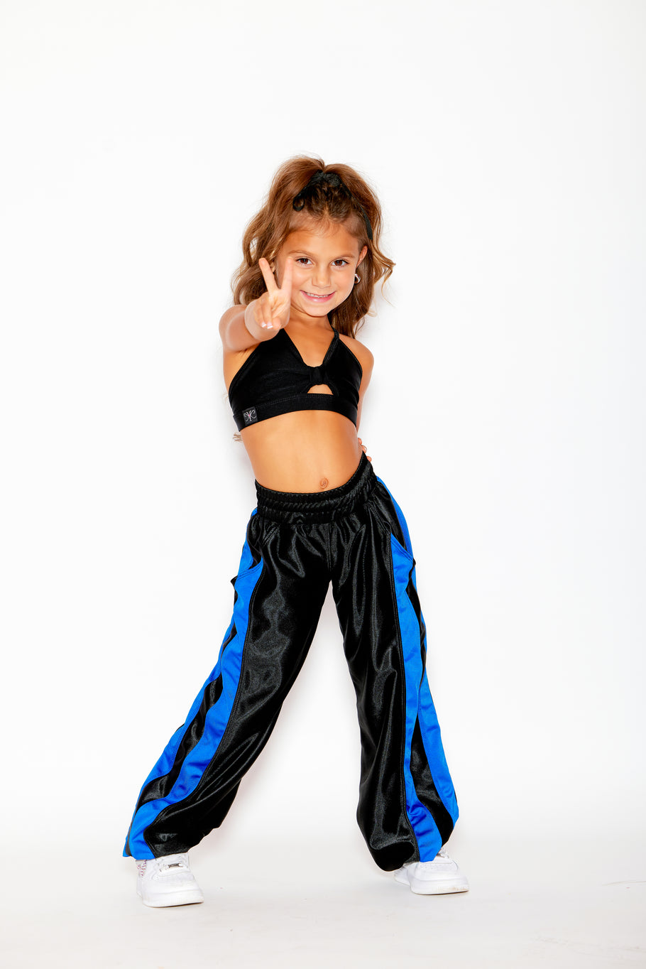 Gotta Dash Jogger - Black Shine/Royal Blue Shiny - Ready to Ship