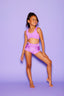 Count On Me Bra Top - Lilac Shiny - Ready To Ship