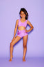 Count On Me Bra Top - Lilac Shiny - Ready To Ship