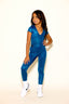 Timeout Jumpsuit - Teal Slick - Ready to Ship