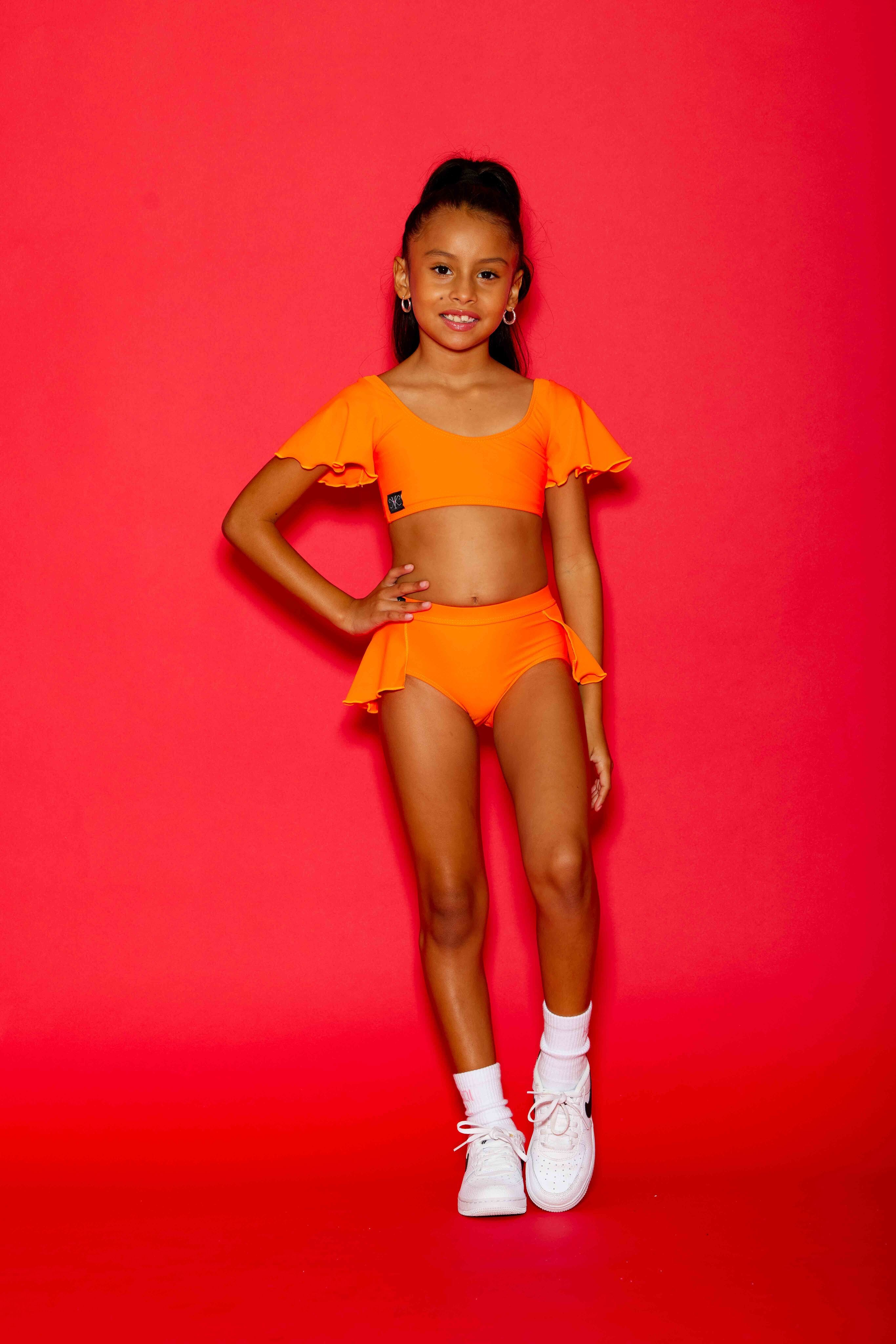 Flutter Brief - Neon Orange - Ready To Ship