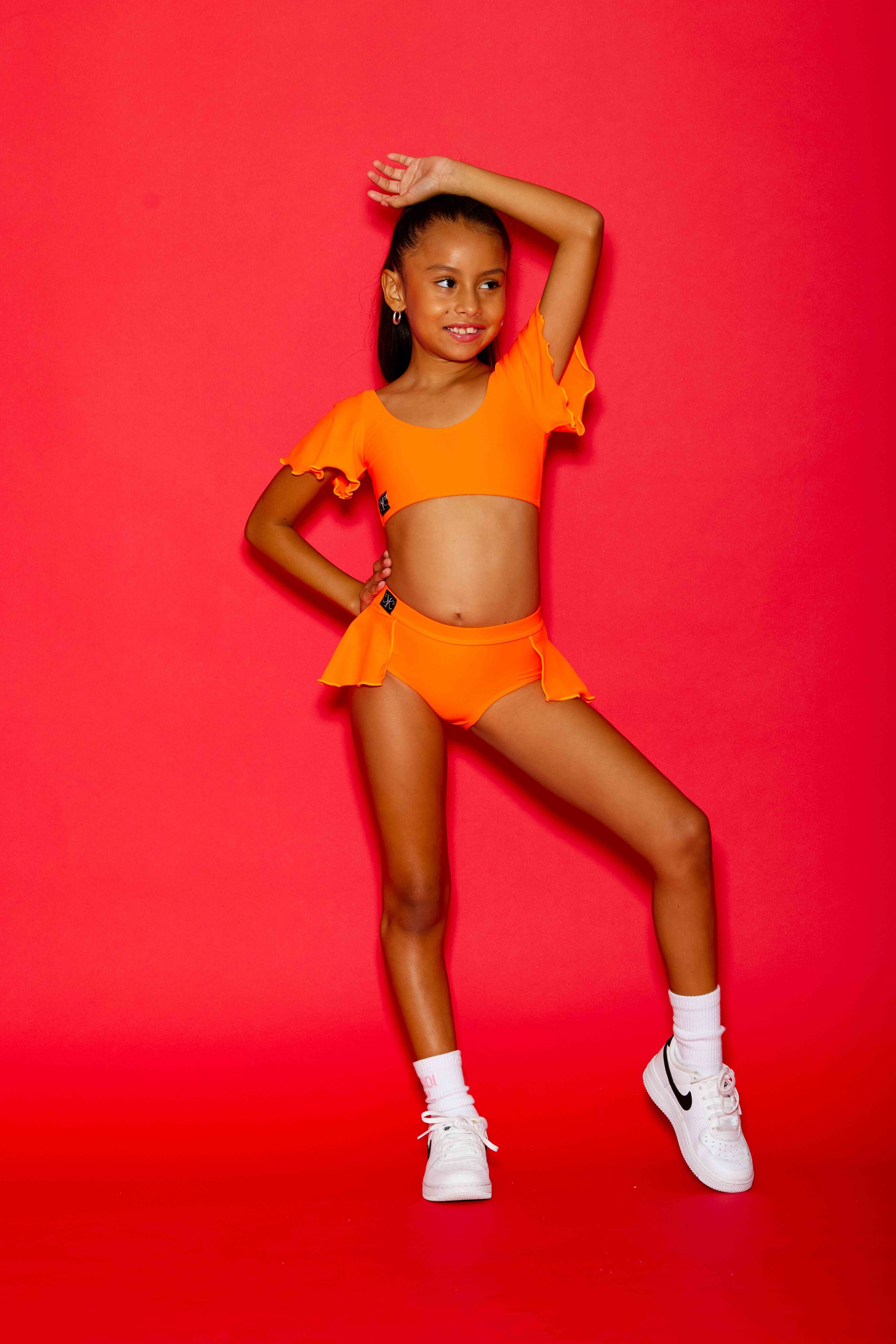 Flutter Brief - Neon Orange - Ready To Ship