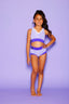 Like a Boss Bra Top - Purple/White Striped - Ready To Ship
