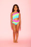 Block It Out Leotard - Neon Pink/Neon Green/Sky Blue - Ready To Ship