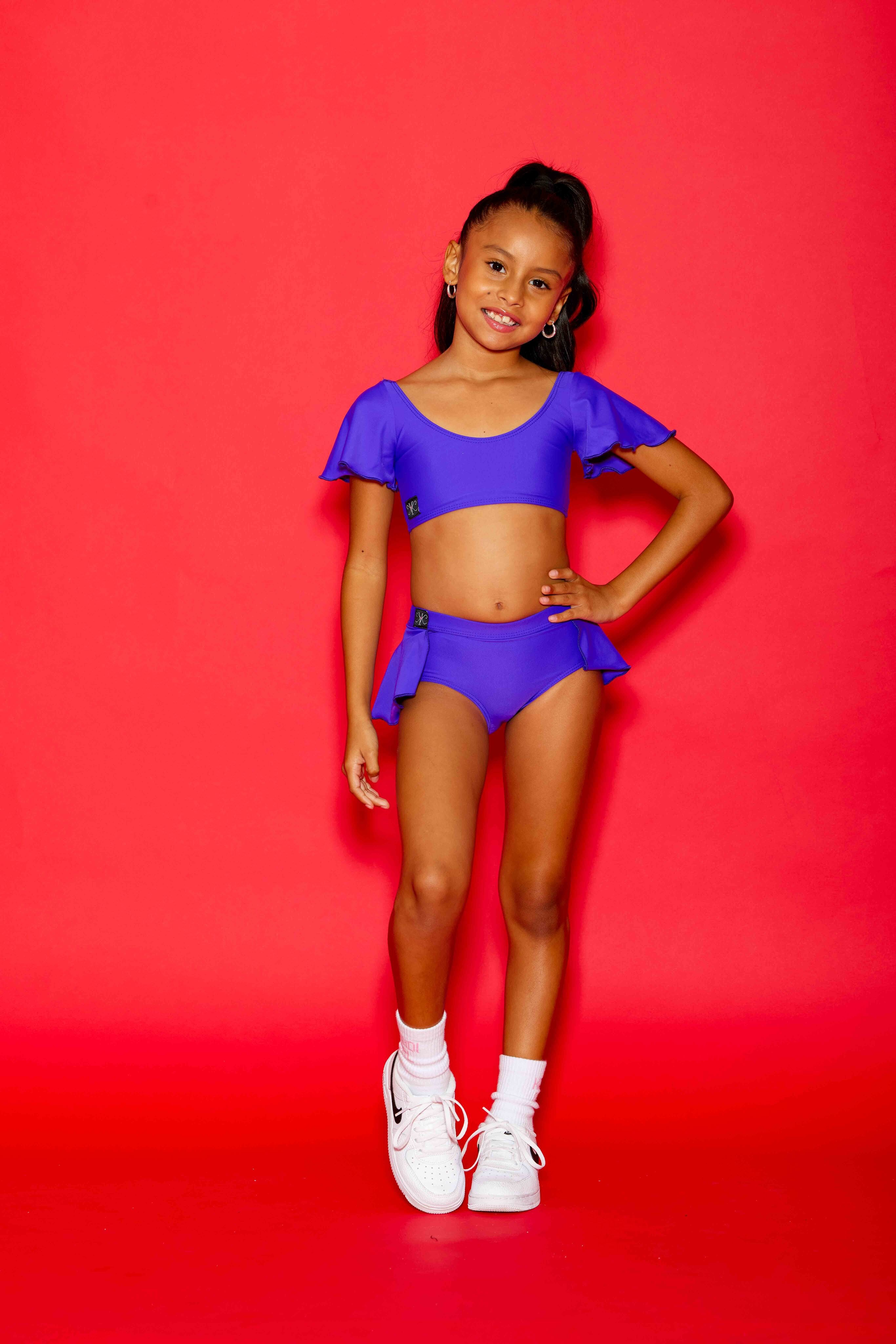 Flutter Bra Top - Purple - Ready To Ship