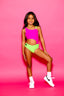 Tempo Leotard - Fuchsia/Neon Green - Ready To Ship