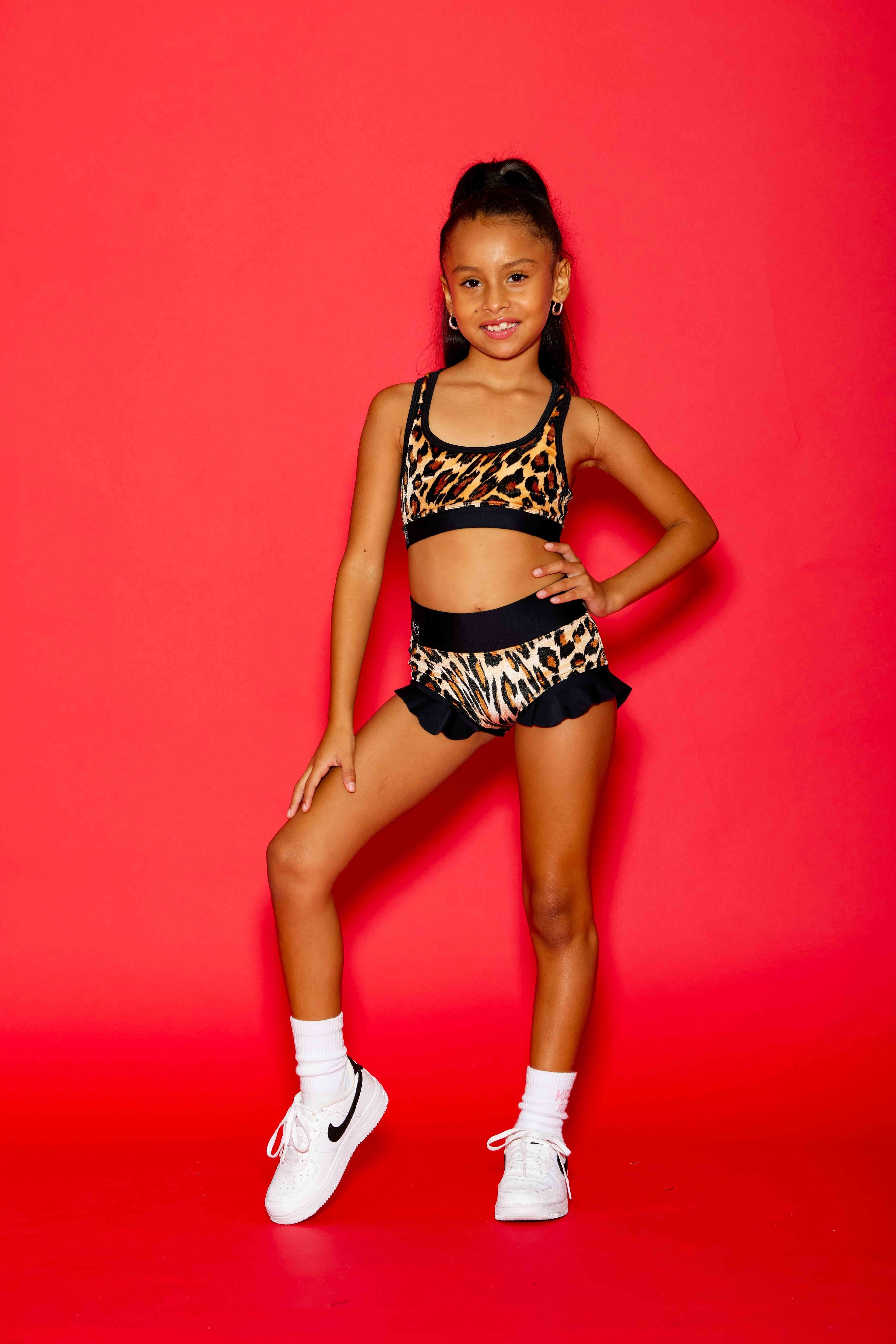 Lolita Bra Top - Jungle Velvet/Black - Ready To Ship