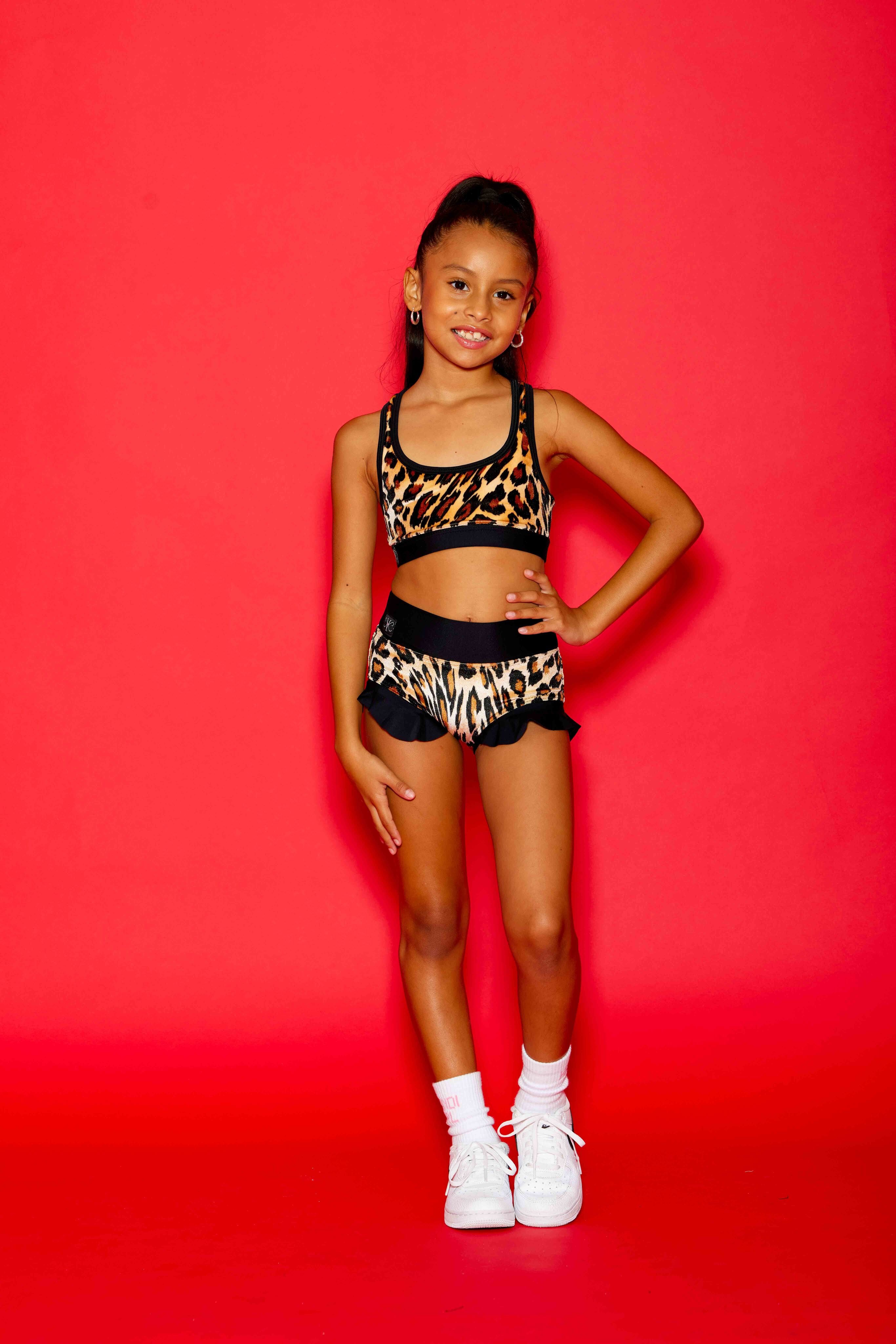 Lolita Bra Top - Jungle Velvet/Black - Ready To Ship