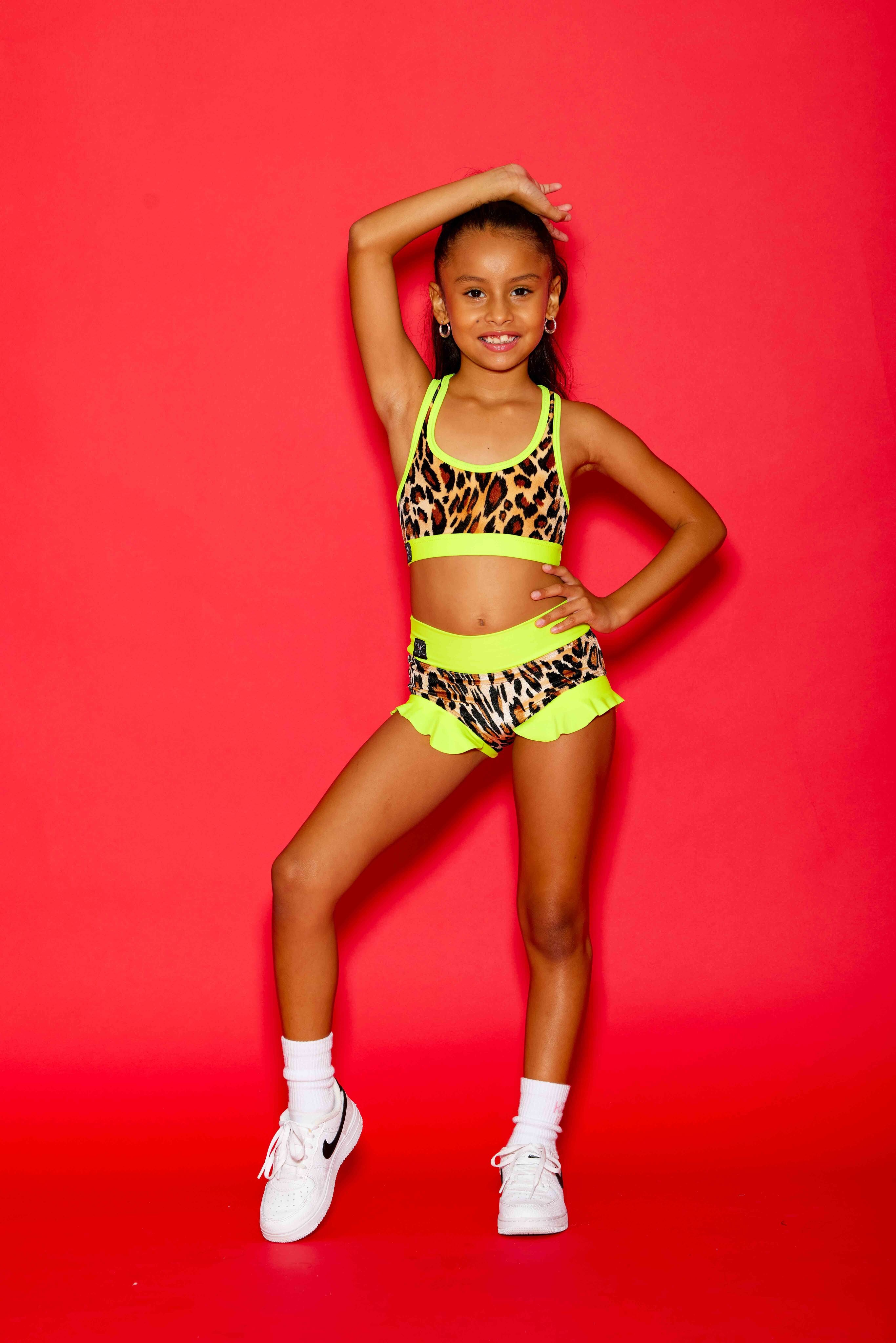 Lolita Brief - Jungle Velvet/Neon Yellow - Ready To Ship