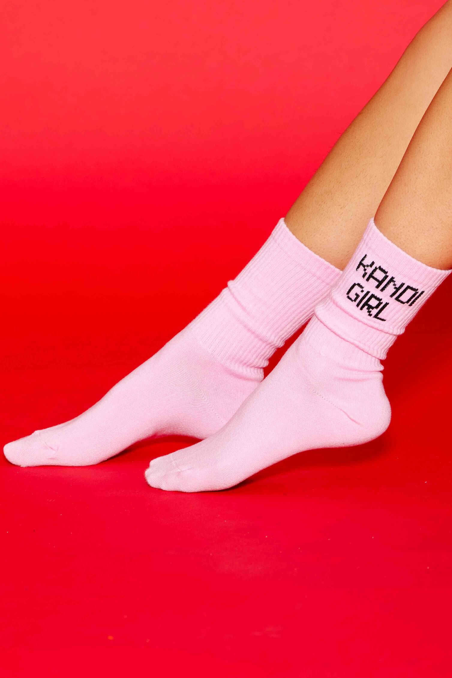 Kandi Girl Socks - Pink/Black
